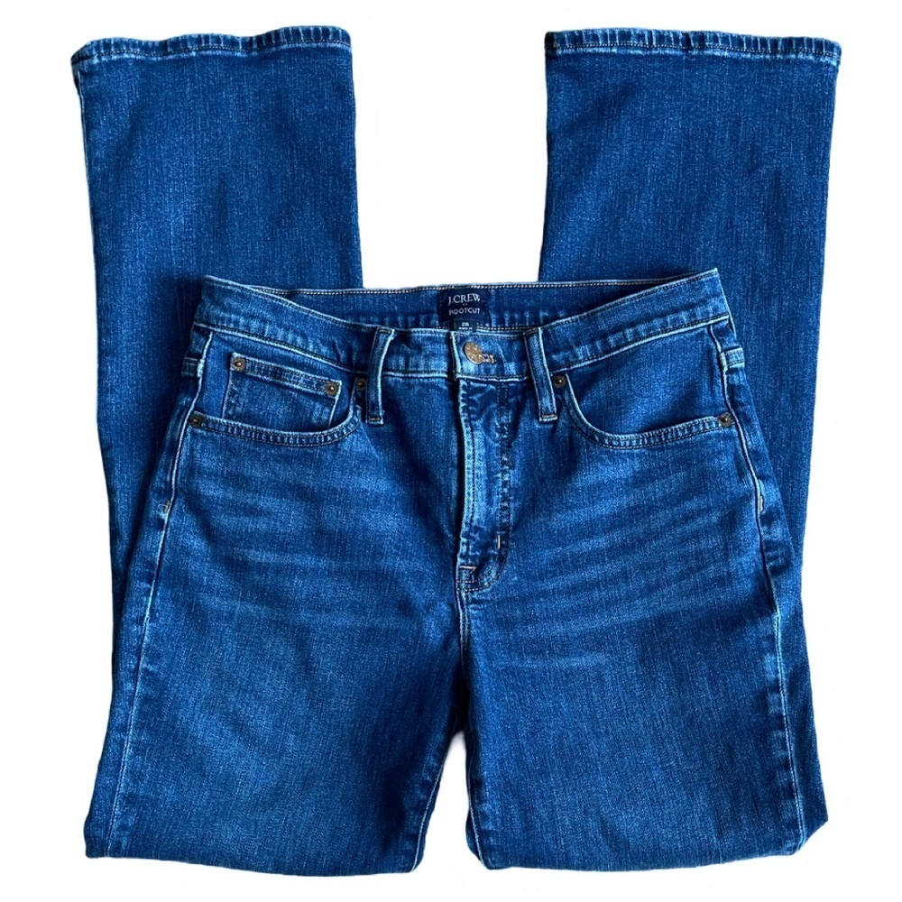 J. Crew Factory Boot Cut Mid Rise Blue Denim Jeans Women's Size 28 - Picture 4 of 9